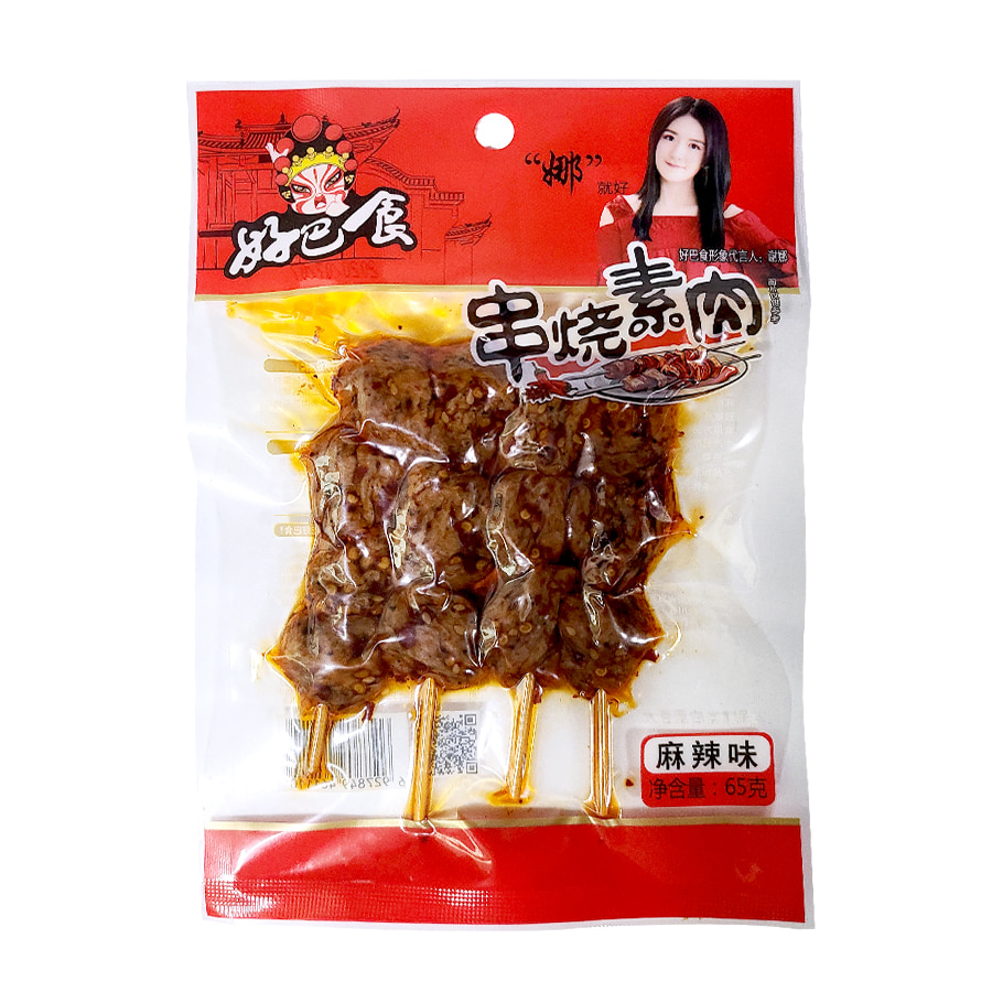 중국식품 호바스 콩고기 꼬치 촨샤오쑤러우 마라맛 간식 65g