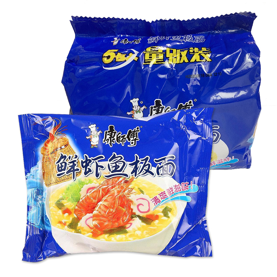 중국식품 캉스푸 새우해물맛 중국라면 100g 5개입