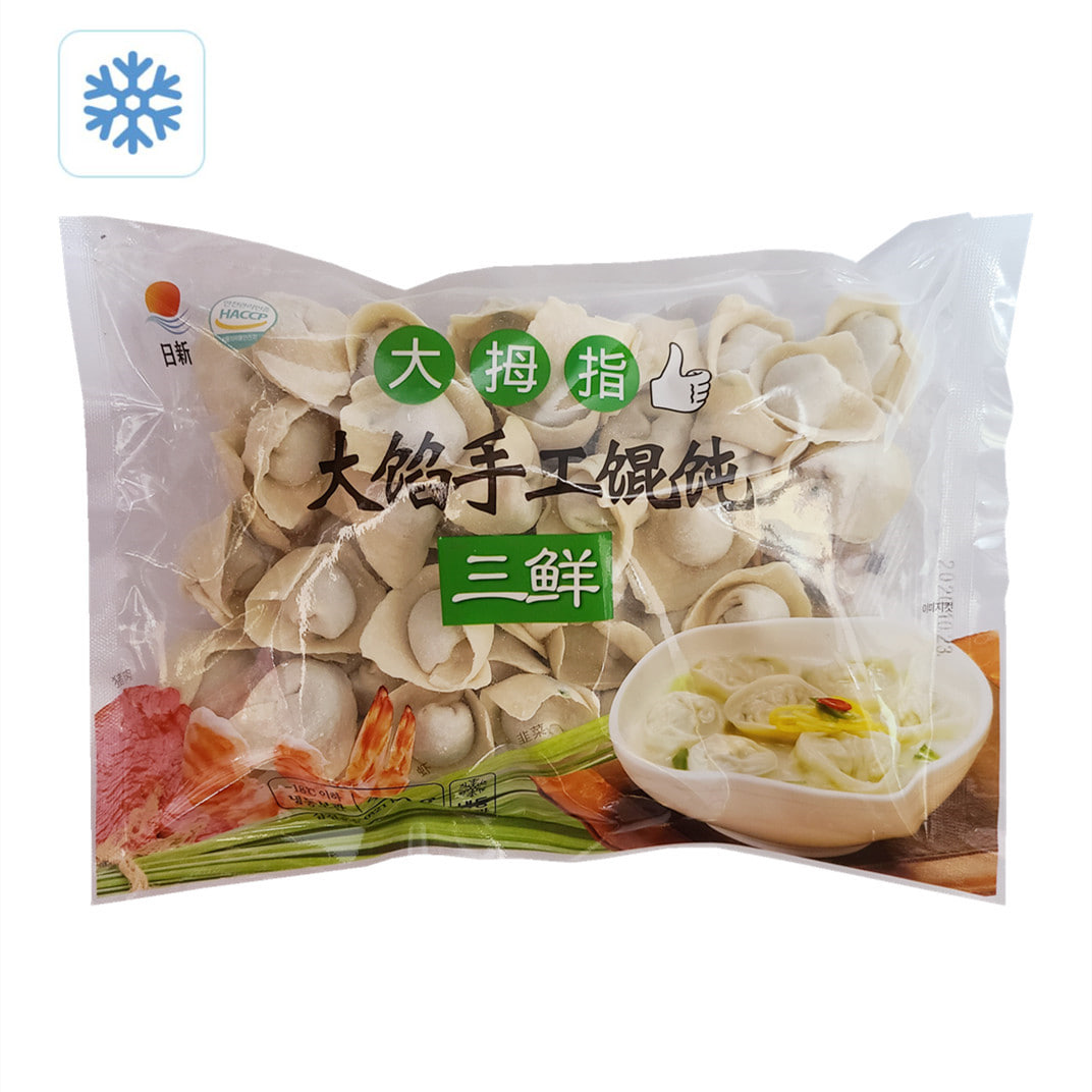 [냉동] 중국식품 삼선 훈둔 (돼지고기 부추새우) 훈툰 완탕 400g
