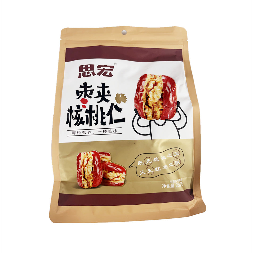 중국식품 영양 간식 대추호두말이 식사대용 왕대추 다이어트 대추 호두 스낵, 252g